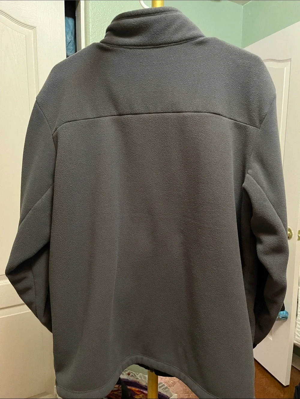 The North Face Men's Dark Gray Full-Zip Fleece Lined Jacket Sz Large
